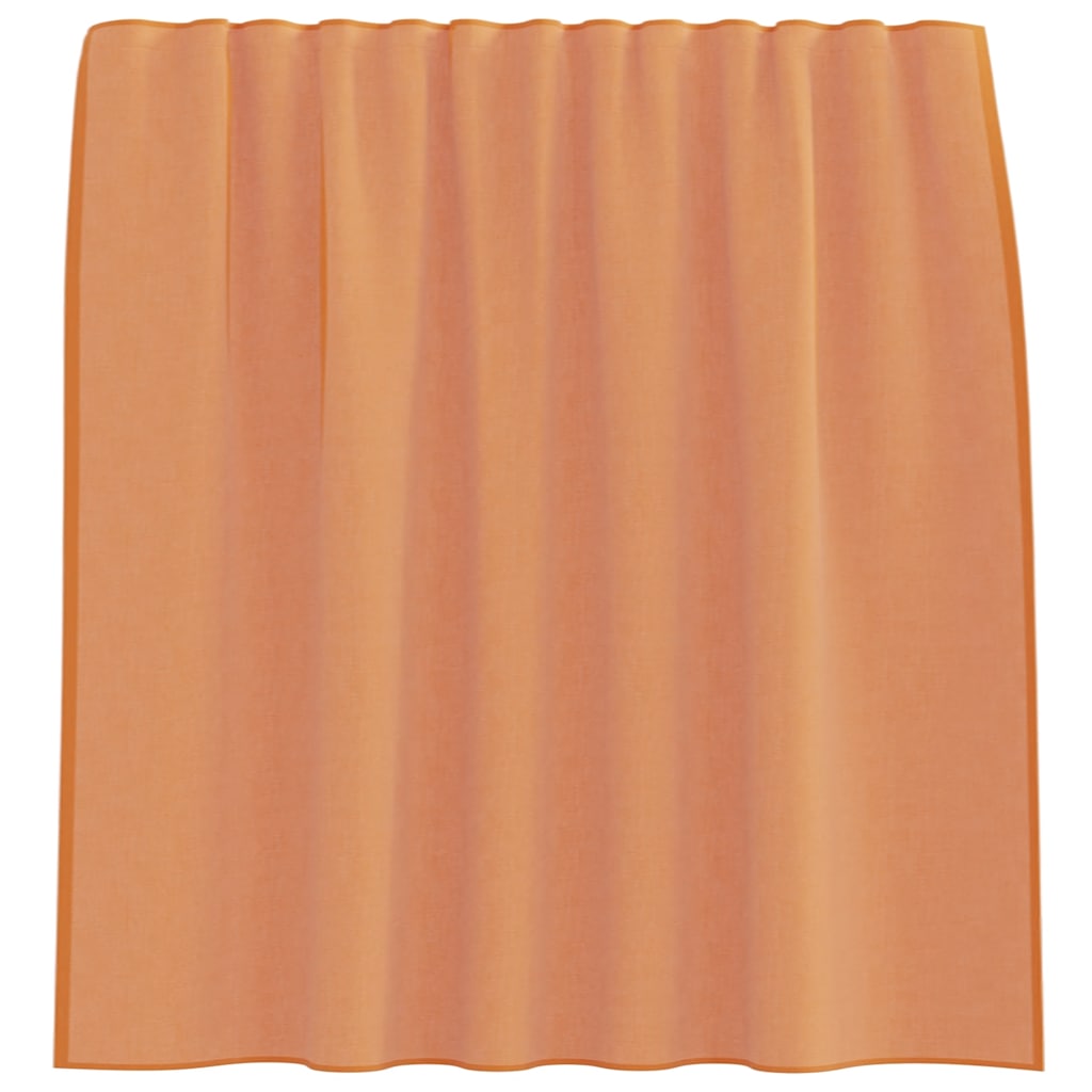 Voile Curtains with Rod Pockets 2 pcs Terracotta