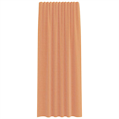 Voile Curtains with Rod Pockets 2 pcs Terracotta