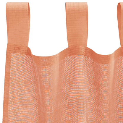 Voile Curtains with Rod Pockets 2 pcs Terracotta