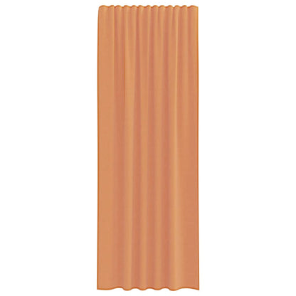 Voile Curtains with Rod Pockets 2 pcs Terracotta
