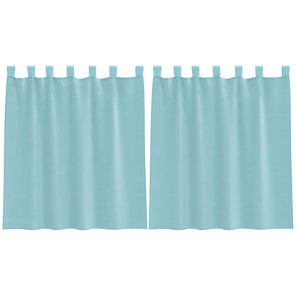 Voile Curtains with Rod Pockets 2 pcs Turquoise