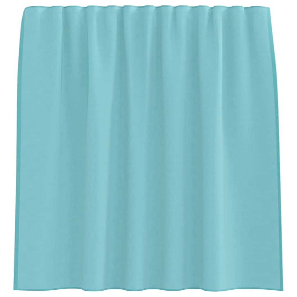 Voile Curtains with Rod Pockets 2 pcs Turquoise