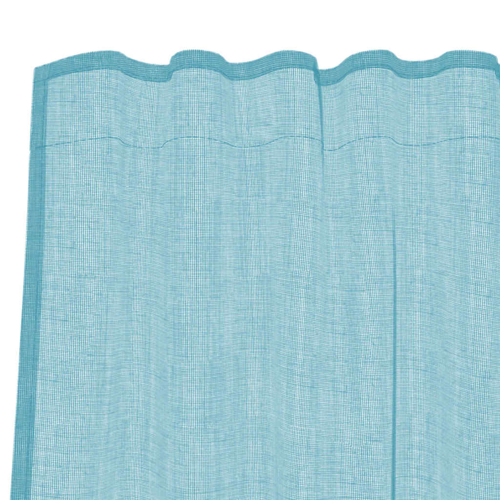 Voile Curtains with Rod Pockets 2 pcs Turquoise