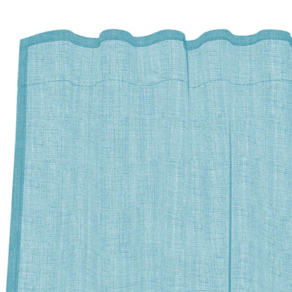 Voile Curtains with Rod Pockets 2 pcs Turquoise