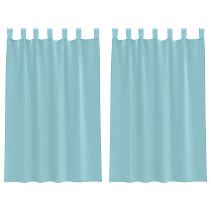 Voile Curtains with Rod Pockets 2 pcs Turquoise