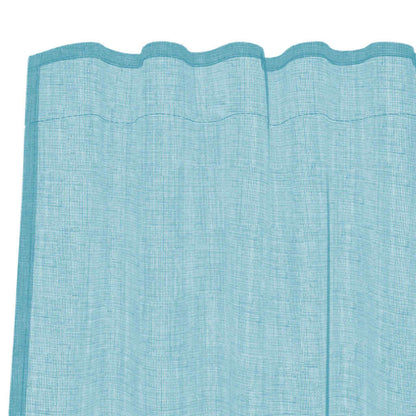 Voile Curtains with Rod Pockets 2 pcs Turquoise