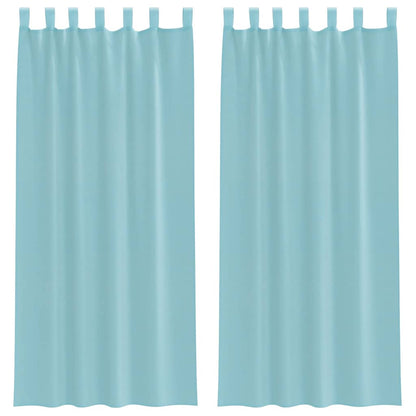Voile Curtains with Rod Pockets 2 pcs Turquoise