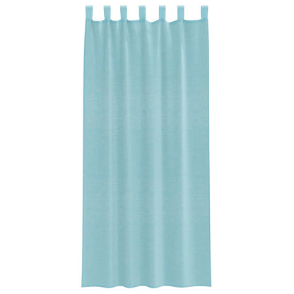 Voile Curtains with Rod Pockets 2 pcs Turquoise