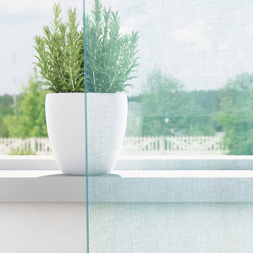 Voile Curtains with Rod Pockets 2 pcs Turquoise