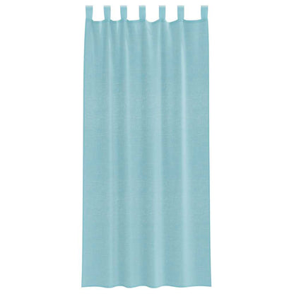 Voile Curtains with Rod Pockets 2 pcs Turquoise