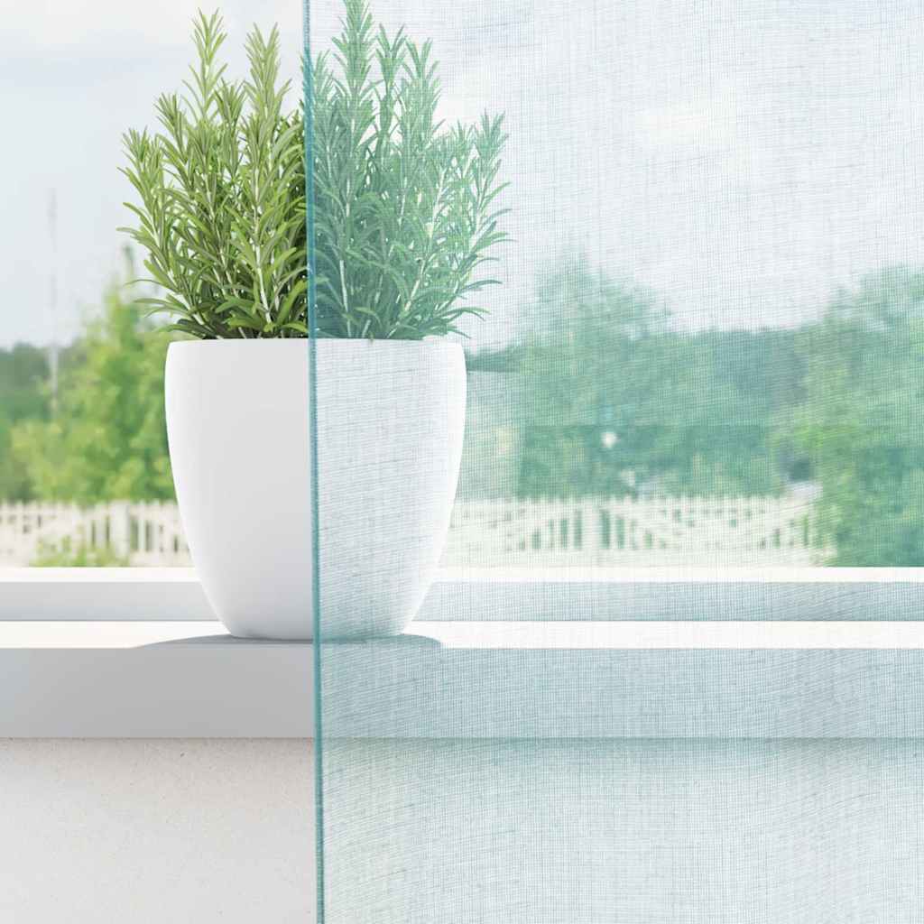 Voile Curtains with Rod Pockets 2 pcs Turquoise