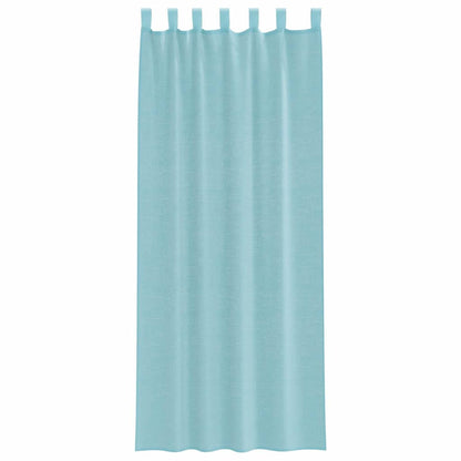 Voile Curtains with Rod Pockets 2 pcs Turquoise