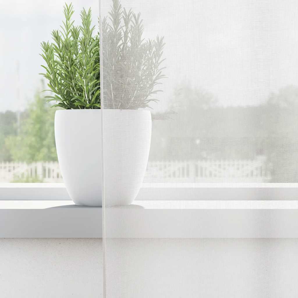 Voile Curtains with Rod Pockets 2 pcs White