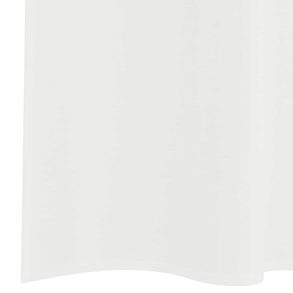 Voile Curtains with Rod Pockets 2 pcs White