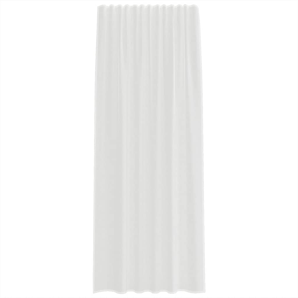 Voile Curtains with Rod Pockets 2 pcs White