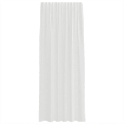 Voile Curtains with Rod Pockets 2 pcs White