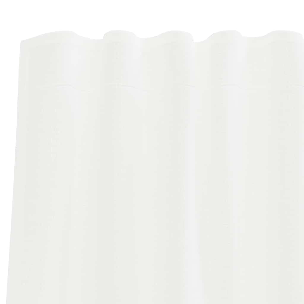 Voile Curtains with Rod Pockets 2 pcs White