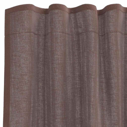 Voile Curtains with Tab Top 2 pcs Brown