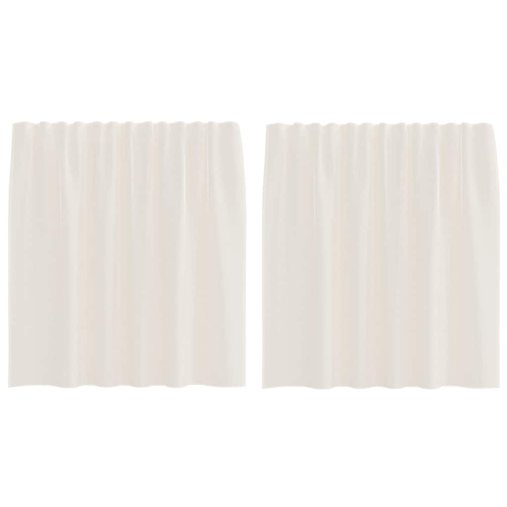Voile Curtains with Tab Top 2 pcs Cream