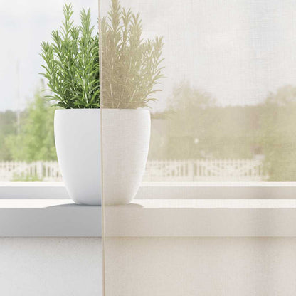 Voile Curtains with Tab Top 2 pcs Cream