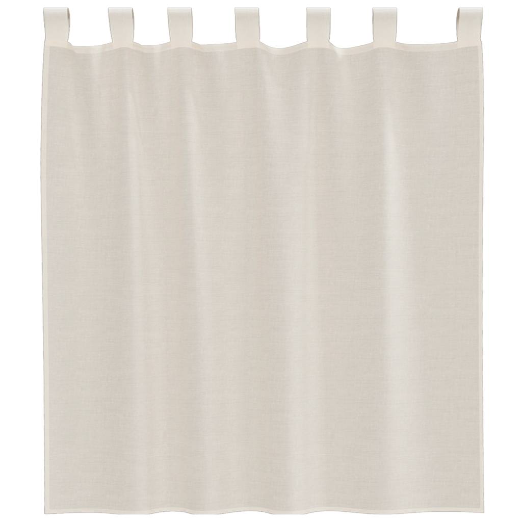 Voile Curtains with Tab Top 2 pcs Cream
