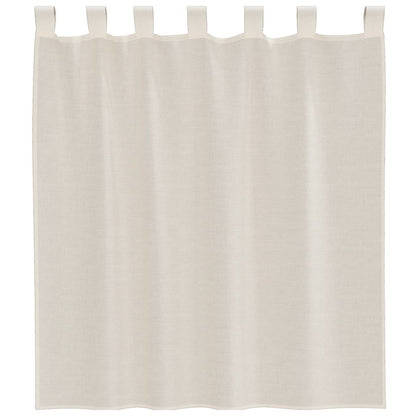 Voile Curtains with Tab Top 2 pcs Cream