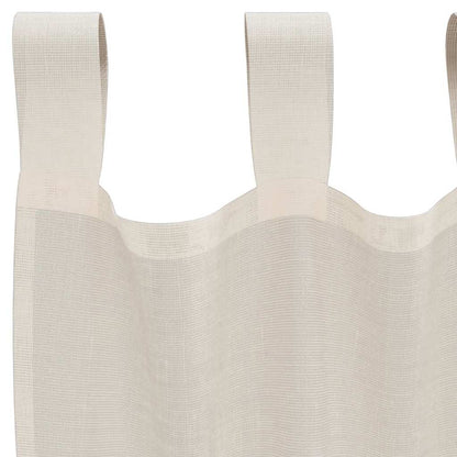 Voile Curtains with Tab Top 2 pcs Cream