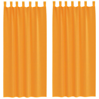 Voile Curtains with Loops 2 pcs Orange 140x225 cm
