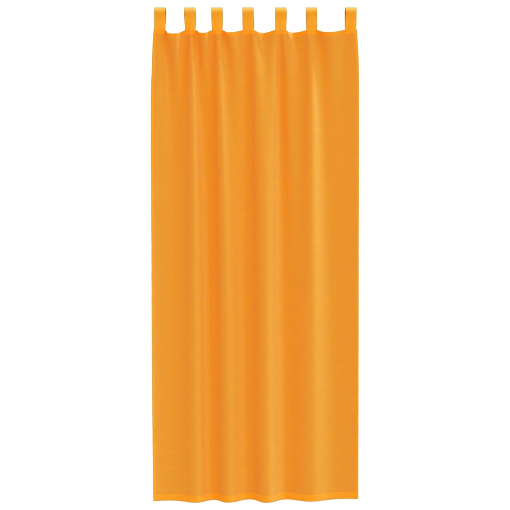 Voile Curtains with Loops 2 pcs Orange 140x260 cm