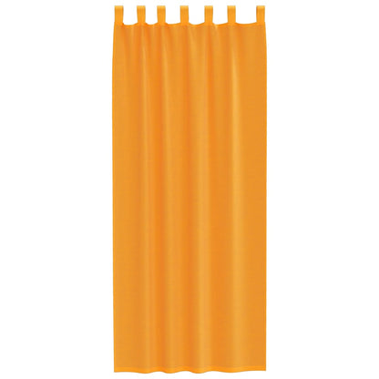 Voile Curtains with Loops 2 pcs Orange 140x260 cm
