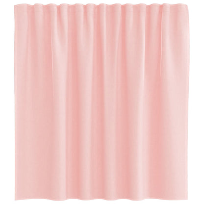 Voile Curtains with Loops 2 pcs Pink 140x140 cm