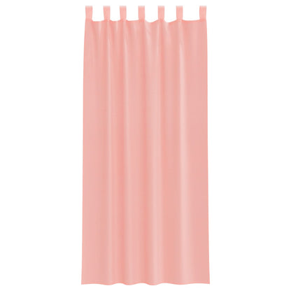 Voile Curtains with Loops 2 pcs Pink 140x225 cm