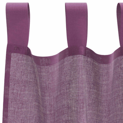 Voile Curtains with Loops 2 pcs Purple 140x245 cm
