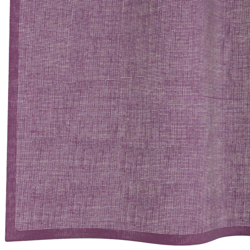 Voile Curtains with Loops 2 pcs Purple 140x245 cm