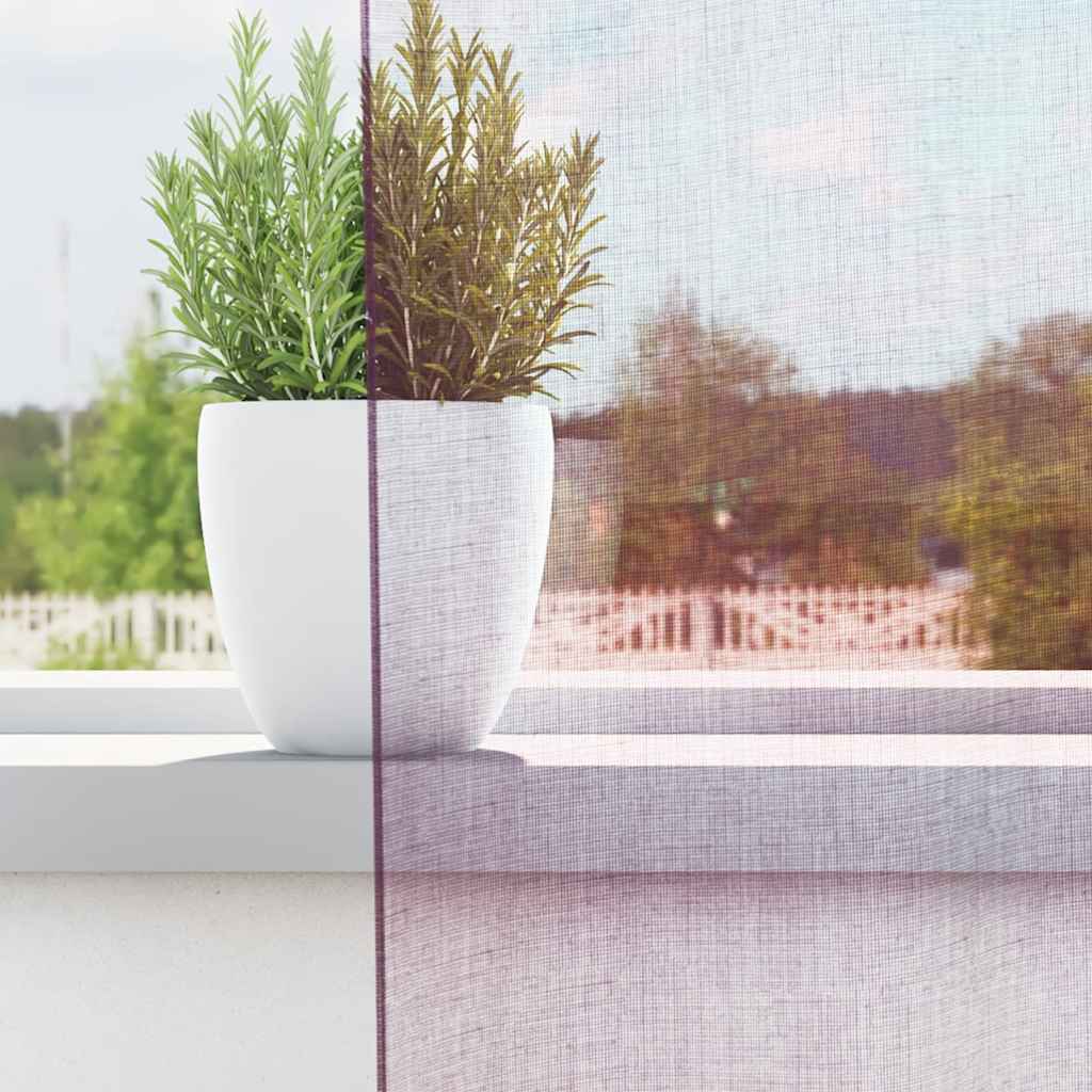 Voile Curtains with Loops 2 pcs Purple 140x260 cm