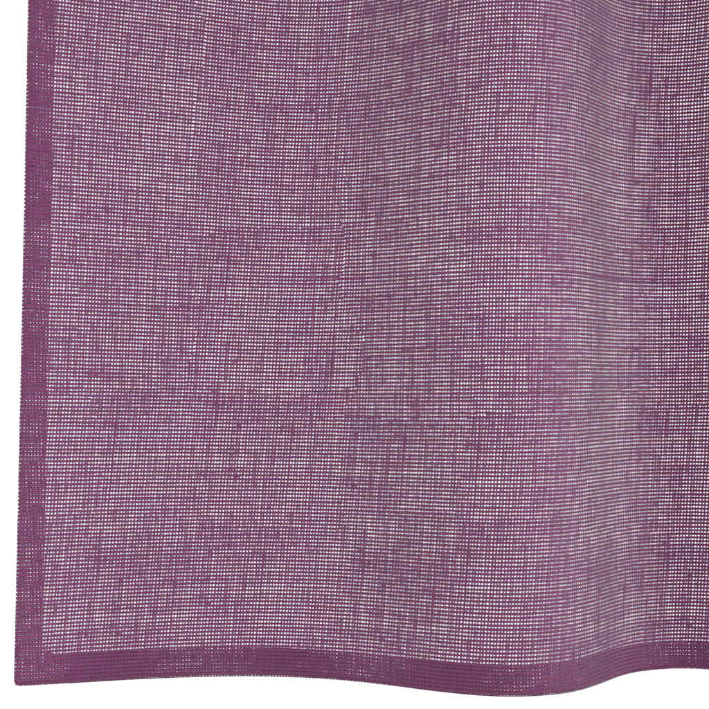 Voile Curtains with Loops 2 pcs Purple 140x260 cm