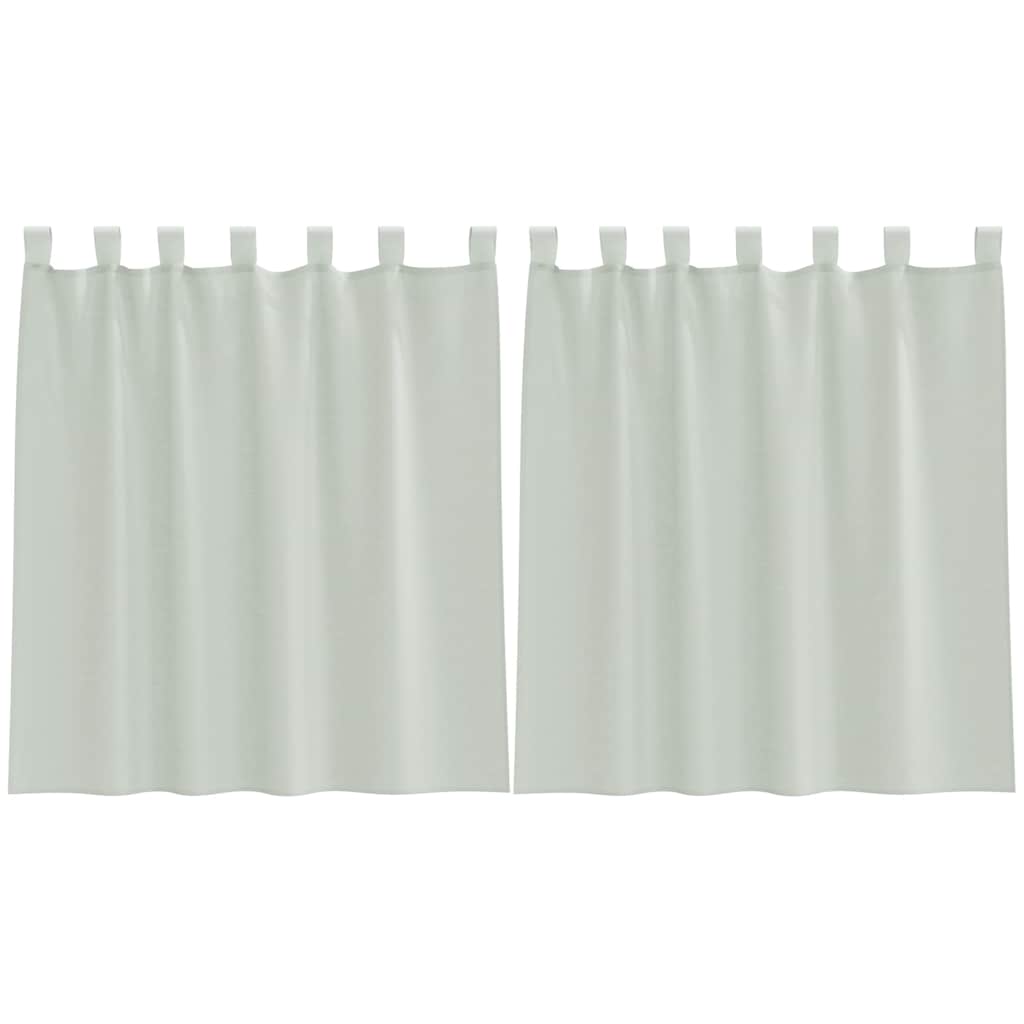 Voile Curtains with Loops 2 pcs Light Grey 140x140 cm