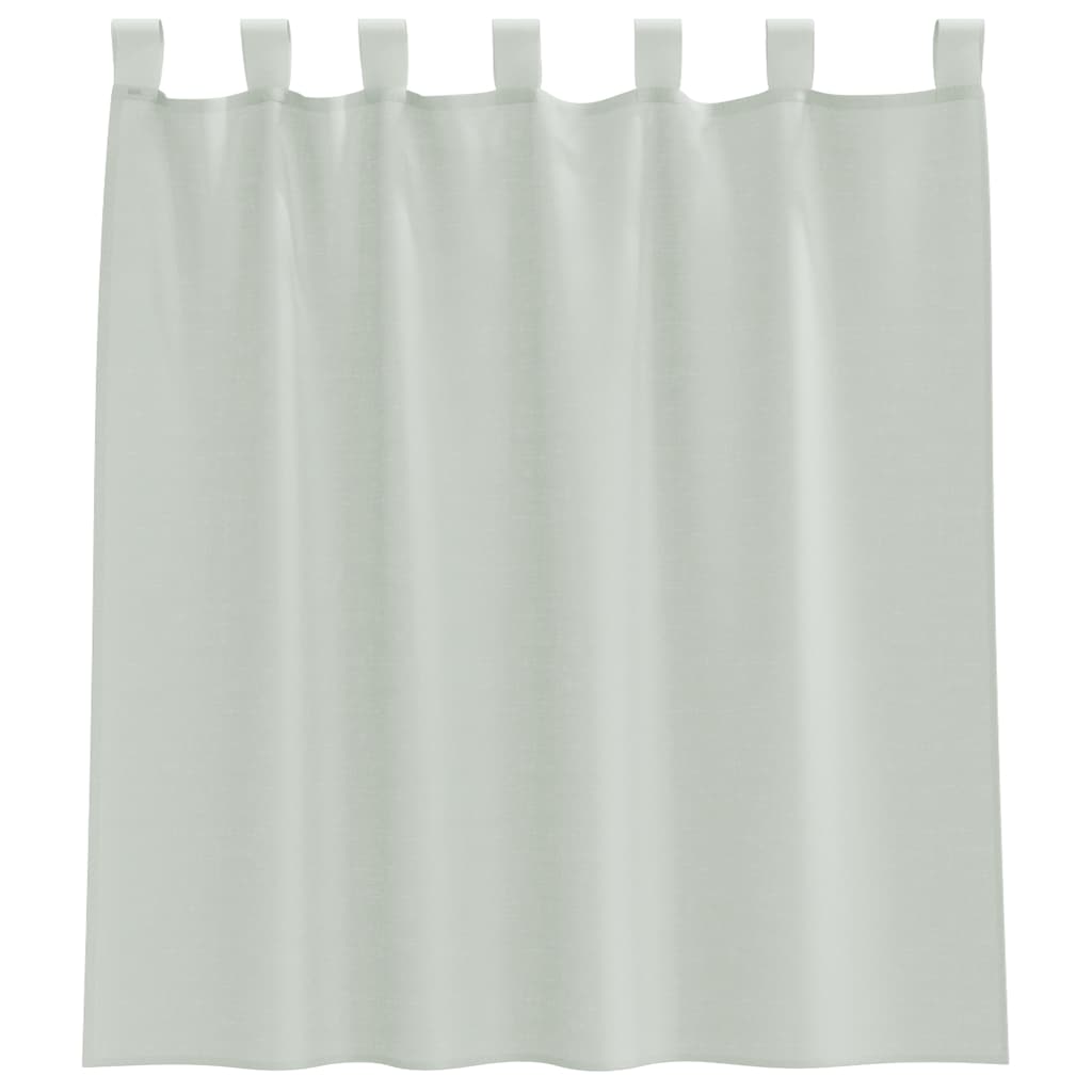 Voile Curtains with Loops 2 pcs Light Grey 140x140 cm