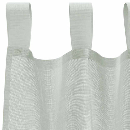 Voile Curtains with Loops 2 pcs Light Grey 140x140 cm