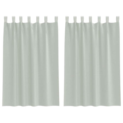Voile Curtains with Loops 2 pcs Light Grey 140x175 cm
