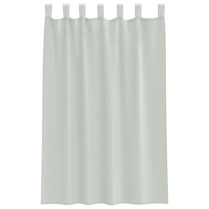 Voile Curtains with Loops 2 pcs Light Grey 140x175 cm
