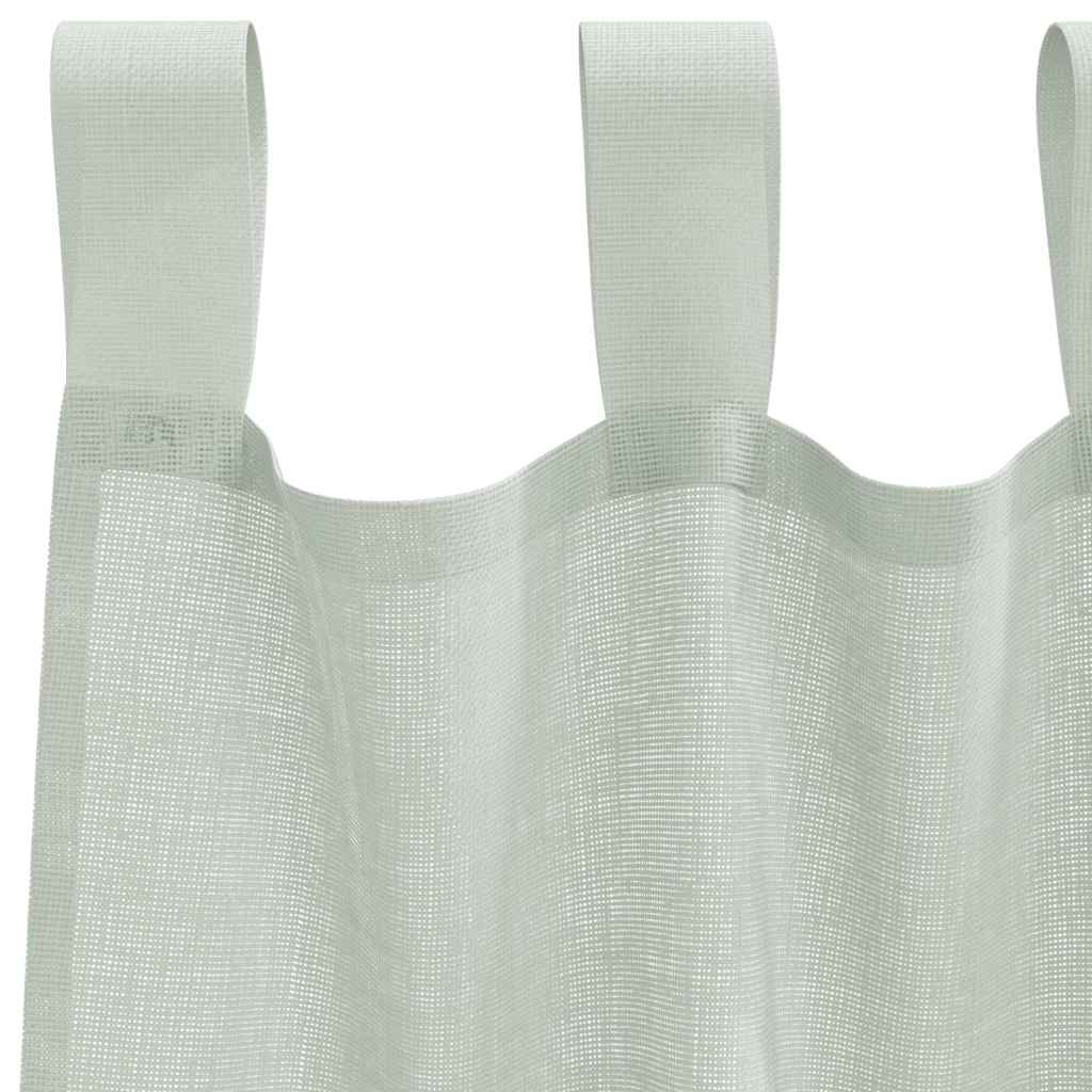 Voile Curtains with Loops 2 pcs Light Grey 140x175 cm