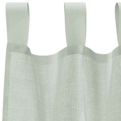 Voile Curtains with Loops 2 pcs Light Grey 140x175 cm