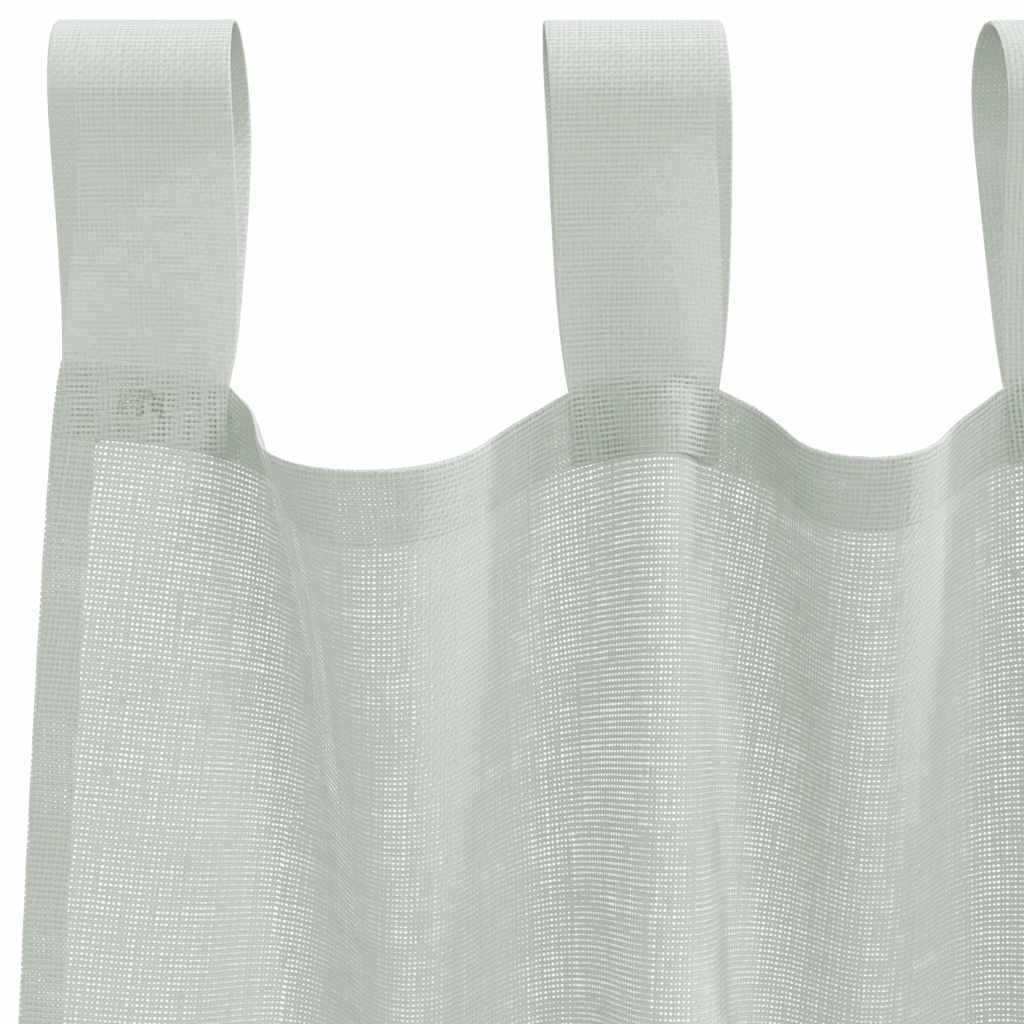 Voile Curtains with Loops 2 pcs Light Grey 140x225 cm