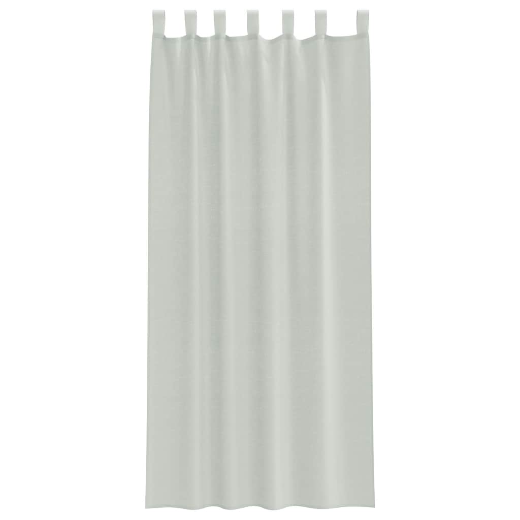 Voile Curtains with Loops 2 pcs Light Grey 140x245 cm