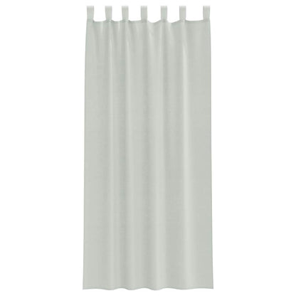 Voile Curtains with Loops 2 pcs Light Grey 140x245 cm