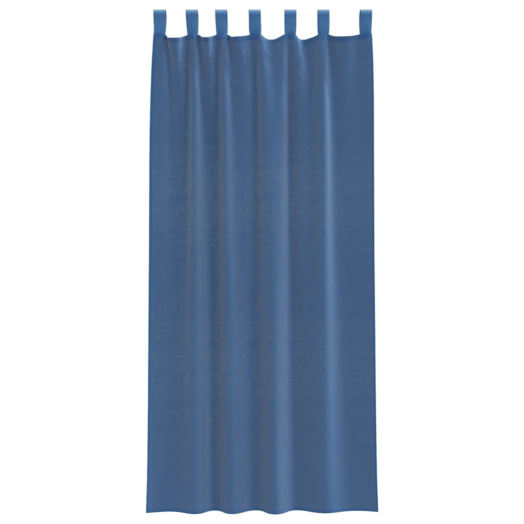 Voile Curtains with Loops 2 pcs Royal Blue 140x245 cm