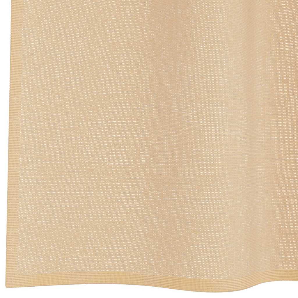 Voile Curtains with Loops 2 pcs Sand 140x140 cm