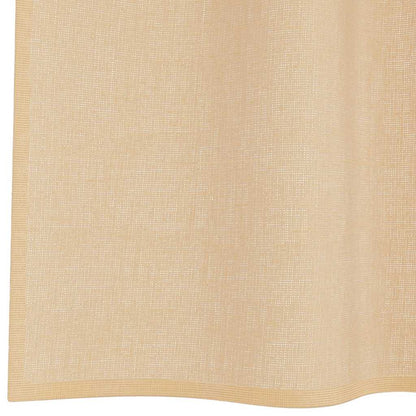 Voile Curtains with Loops 2 pcs Sand 140x140 cm