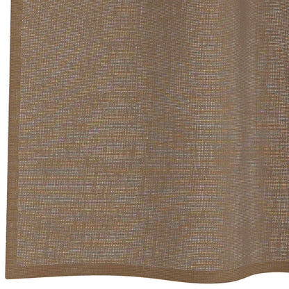 Voile Curtains with Loops 2 pcs Light Brown 140x175 cm